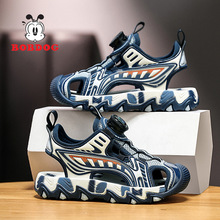 巴布豆男童凉鞋2025新款夏季中大童软底防滑包头儿童运动沙滩鞋子