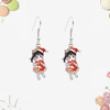 Christmas acrylic earrings stainless steel, European style, wholesale