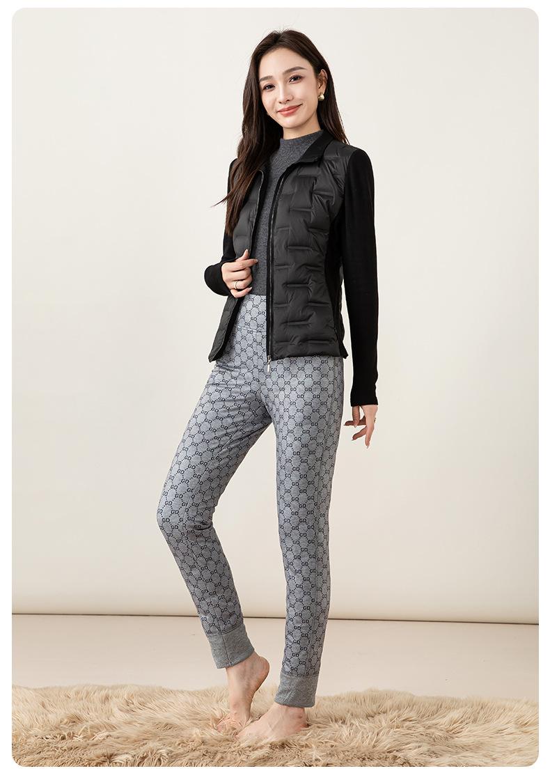Quần legging nữ lót lông cừu cạp cao giữ ấm mùa đông — lưới chi tiết 23