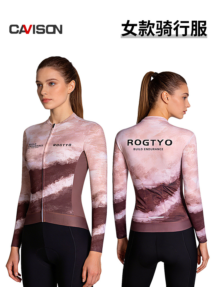 Vehículo de carretera de montaña ropa de ciclismo de mujer primavera y verano bicicleta de manga corta deportiva secada larga camisa de bicicleta de manga larga