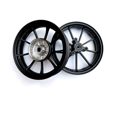 10 New Inch Ghost Fire Aluminum Wheels Suitable for Yamaha 100 Scooter Dio50 Aluminum Alloy 125 Motorcycle Wheels (Motorcycle wheel hub) - 10inch-dio-50-black-front-disc-brake-rear-95-drum-brake-22-teeth-set