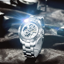 2021新款爆款鏤空自動機械手表 跨境時尚夜光男士手表機械表watch