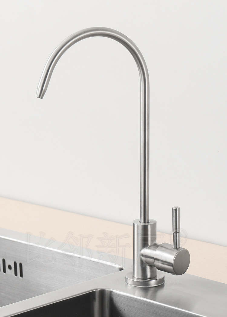 Factory wholesale 304 stainless steel single-cooling kitchen sink, elbow pipe, rotating sink, direct drinking purified water faucet undefined