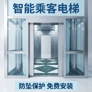 厂家定制升降式宾馆电梯办公商务楼电梯高层电梯厂房变频乘客电梯