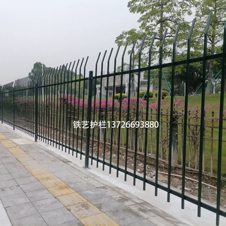 围墙锌钢护栏铁艺栏杆学校别墅户外家用栅栏院子篱笆花园隔离围