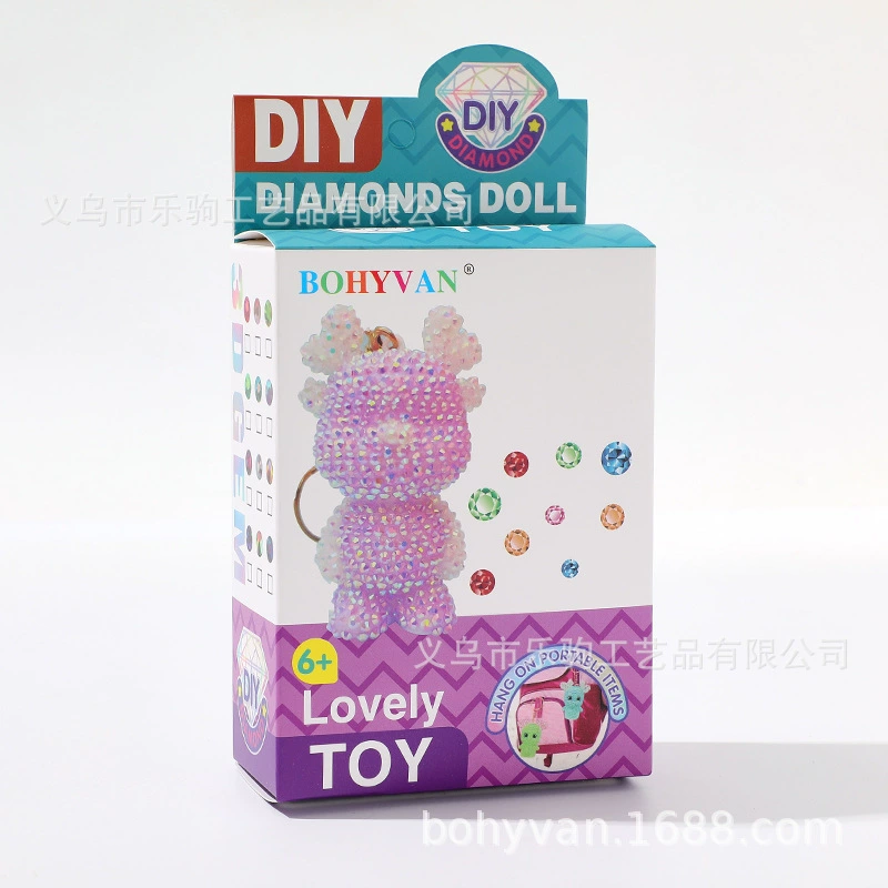 Только для внешней торговли насильственные сверлочные медведи дети DIY ручные сверлочные наклейки Жидкий белый зародыш дрель медведь набор