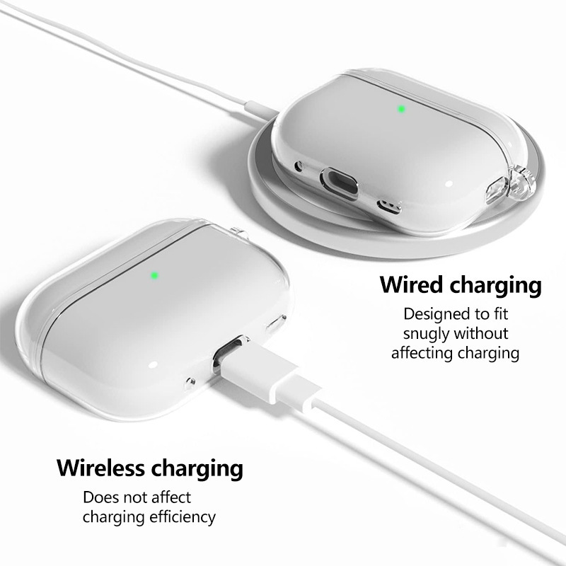 适用苹果AirPods Pro3透明TPU耳机保护壳 透明airpodspro3耳机壳|undefined