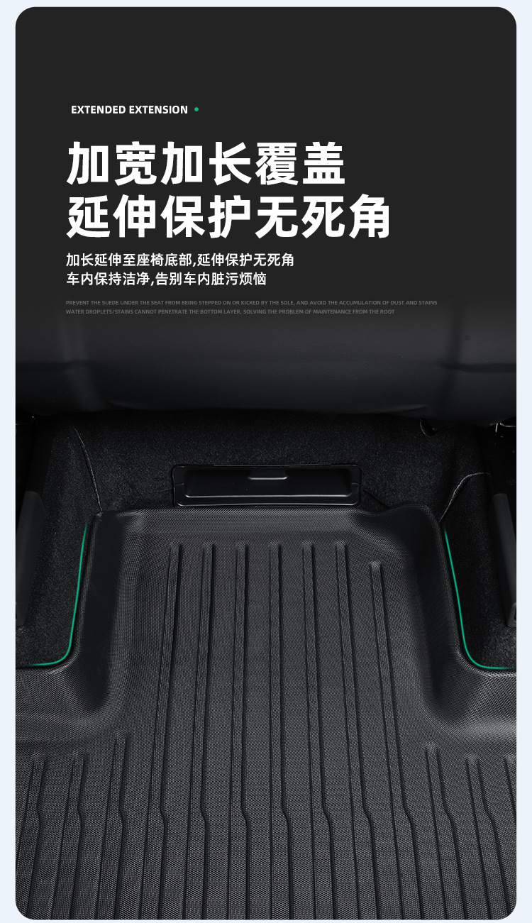 Suitable for 25 Tesla Model Yl Car Floor Mats, Stain-Resistant and Waterproof Special Car Floor Mats, Tpe Floor Mats