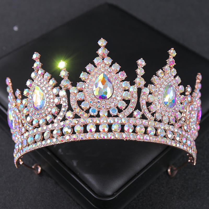 Elegant Bridal Streetwear Women's Crown Alloy Plating Artificial Crystal Rhinestones Crown display picture 2