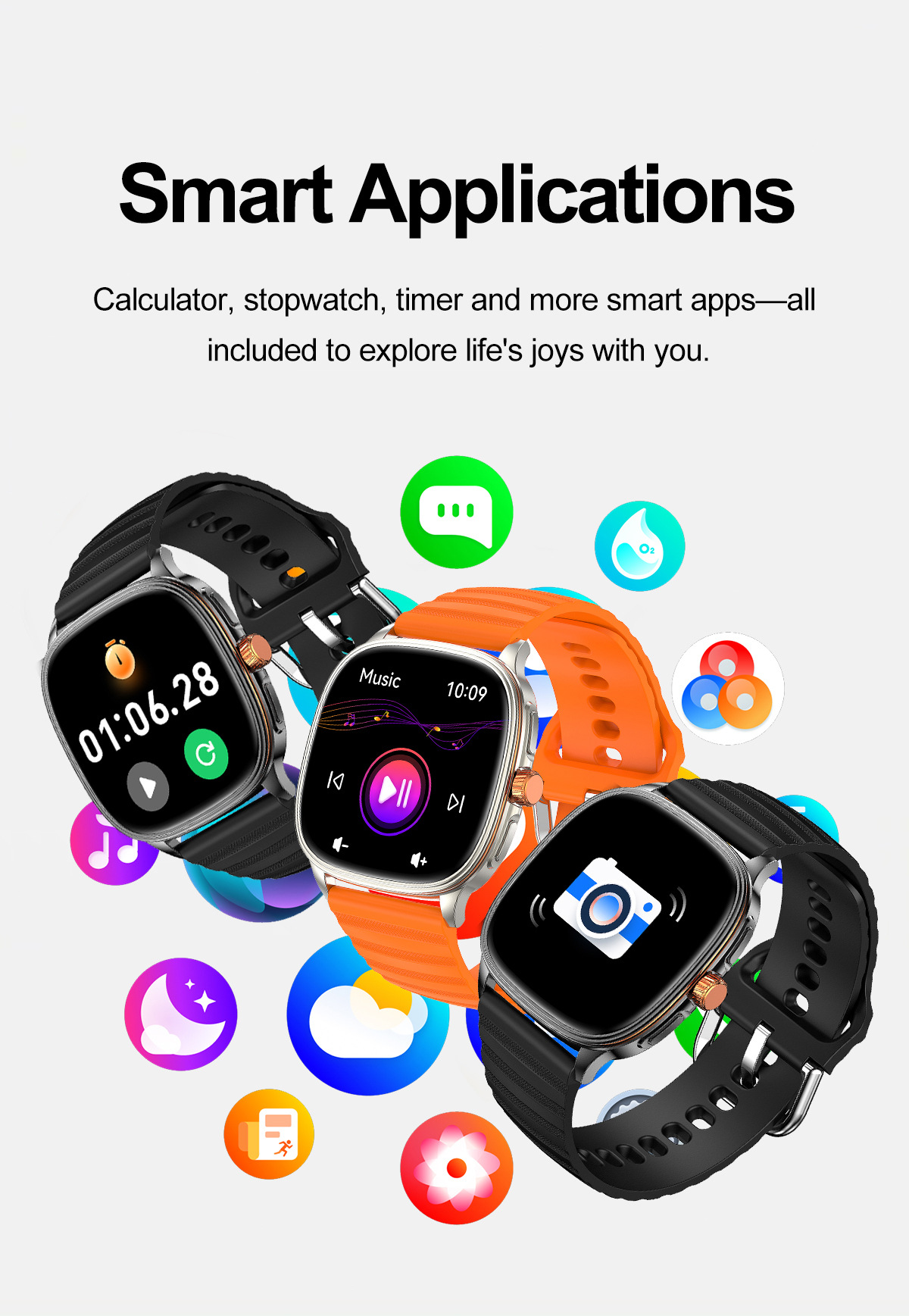 Smartwatch Mit Bluetooth Telefonie Sprachassistent Fitness Tracker_voghion.com