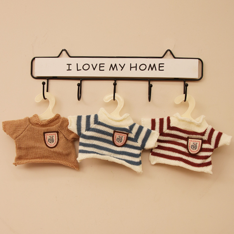 Suéter de muñeca de peluche oso de peluche con dientes perdidos ropa de muñeca máquina de agarre para mascotas accesorios de muñeca suéter camiseta al por mayor