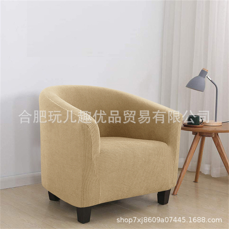 Funda de sofá semicircular de grano de maíz grueso Funda de sofá individual Club Funda de toalla antideslizante para hotel en casa