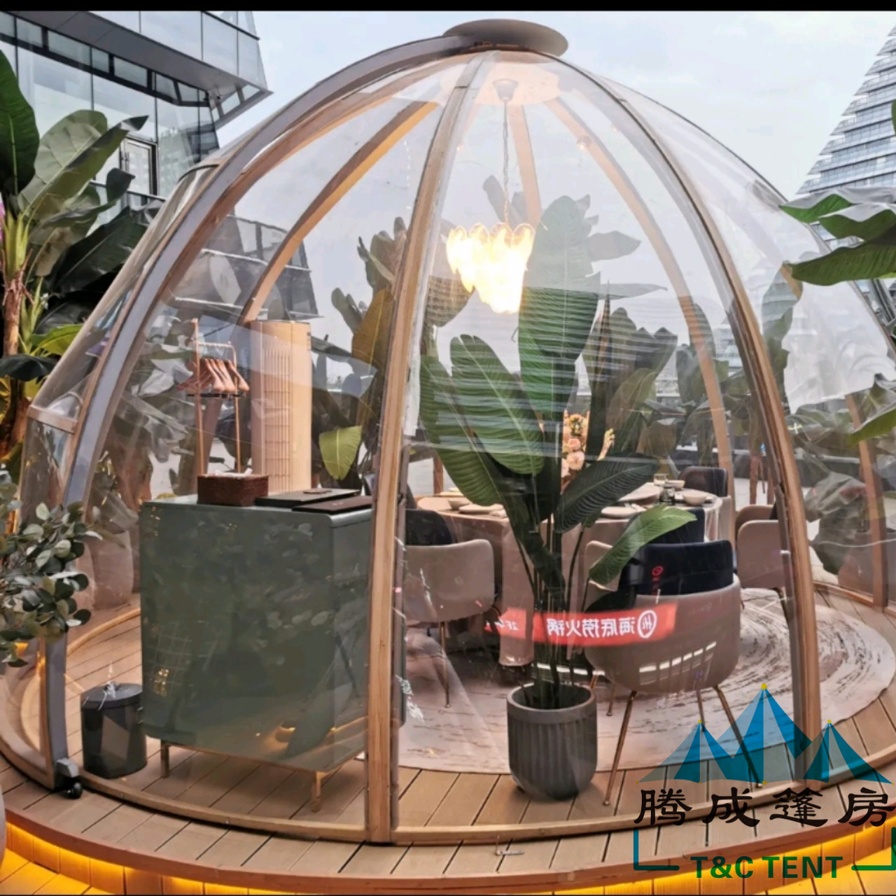 户外露台网红打卡地泡泡屋餐厅pc透明玻璃星空房包厢民宿露营帐篷