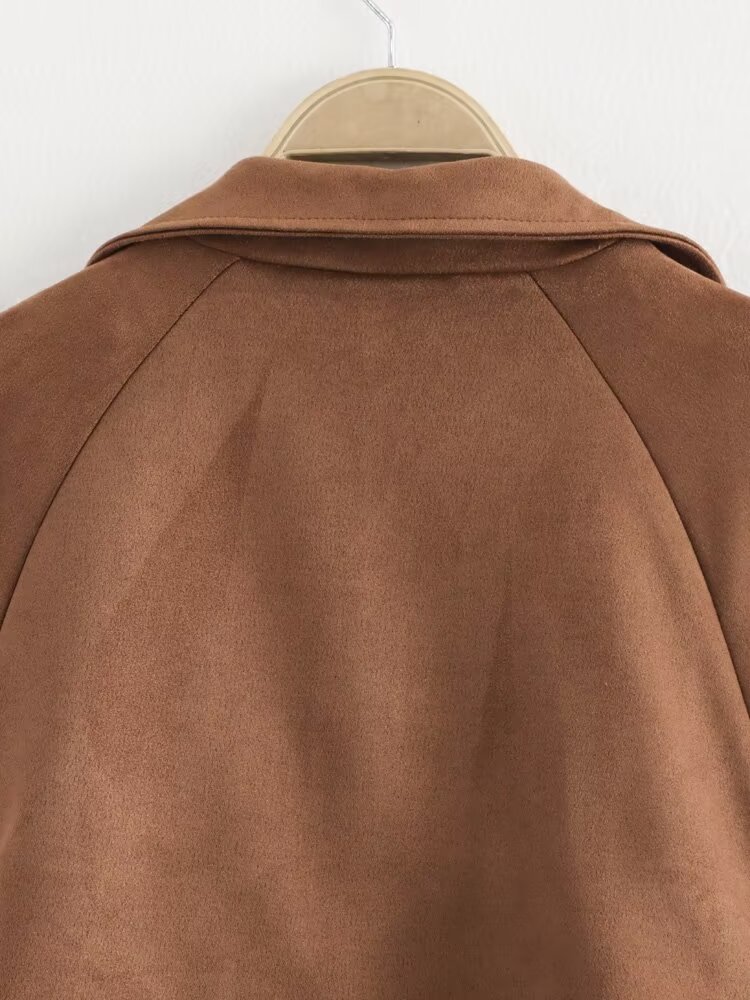 Women's Gender Women's Casual Vintage Style Solid Color Belt Double Breasted Coat