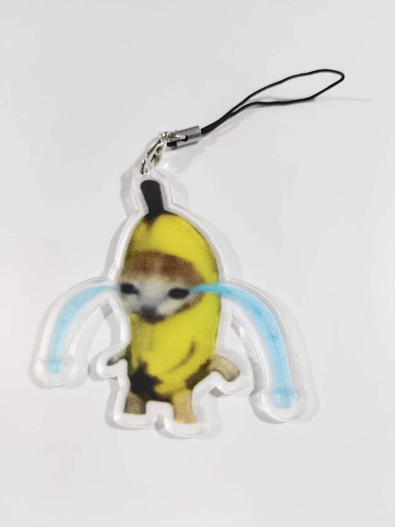 스탠드 우는 고양이 3.5cm 휴대 전화 로프