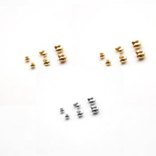 跨境专供不锈钢月牙珠 空心开口定位珠 半月牙包扣