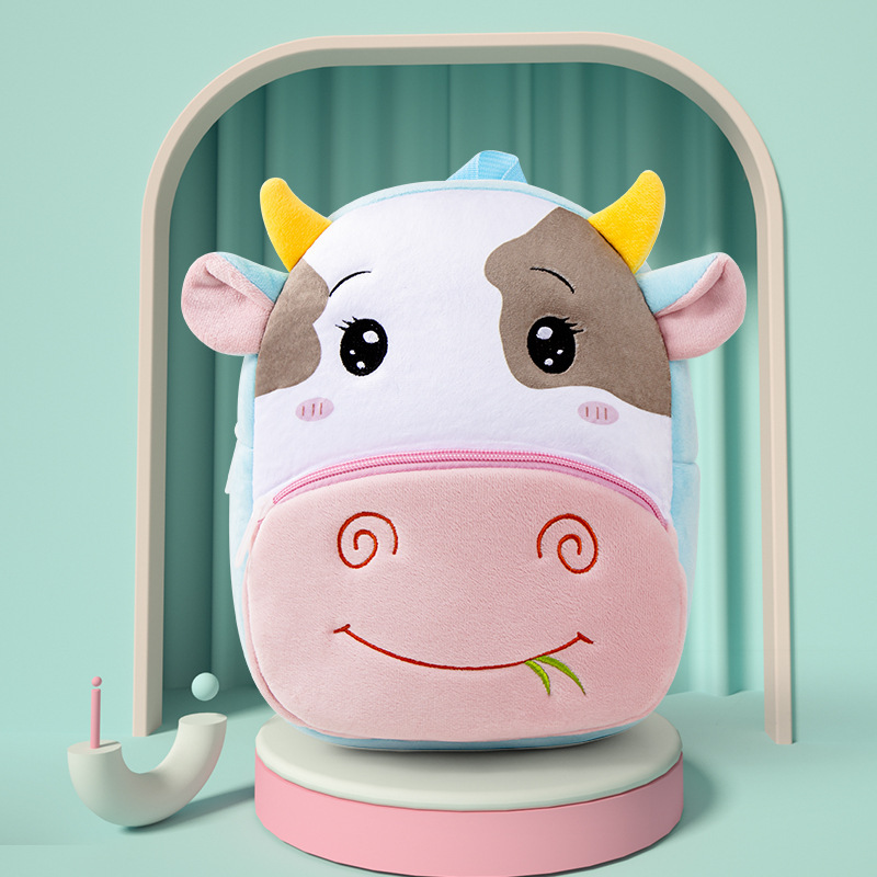 Venta caliente animal de dibujos animados mochila para niños felpa mochila escolar para niños y niñas 1-3-5 años mochila escolar de clase pequeña imprimible