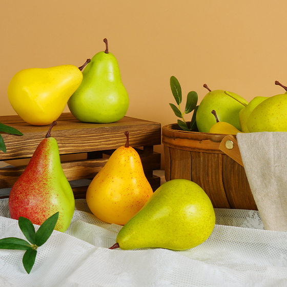 Simulation Pear Simulation Fake Fruit Sydney Fat Pear Fragrant Pear Model Strict Selection Display Cabinet Decoration Sketch Photography Props