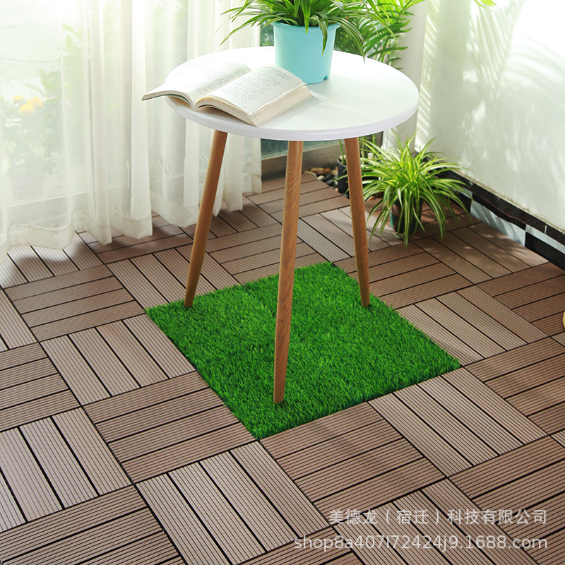 Suelo para balcón de jardín, madera plástica para exteriores, terraza, compuesto de madera y plástico coextruido, pasillo impermeable y antideslizante image 4