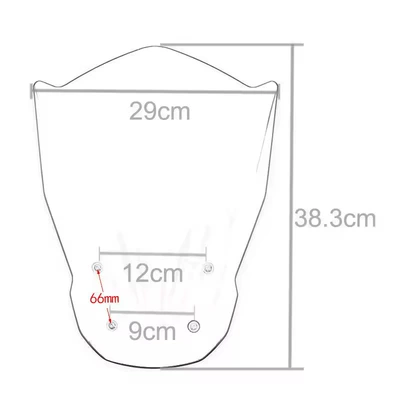 Motorcycle front windshield — 14-17 modified motorcycle front