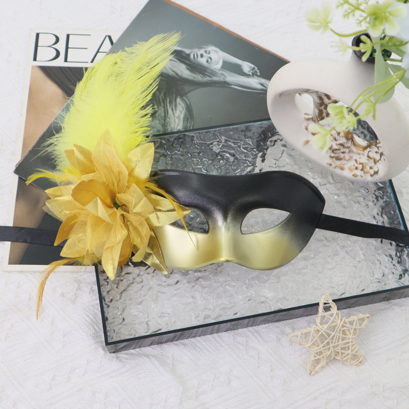 Ventas transfronterizas de flores laterales máscaras de media cara máscaras de maquillaje de baile máscaras de pareja máscaras de fiesta máscaras de ojos decoracionales sexy