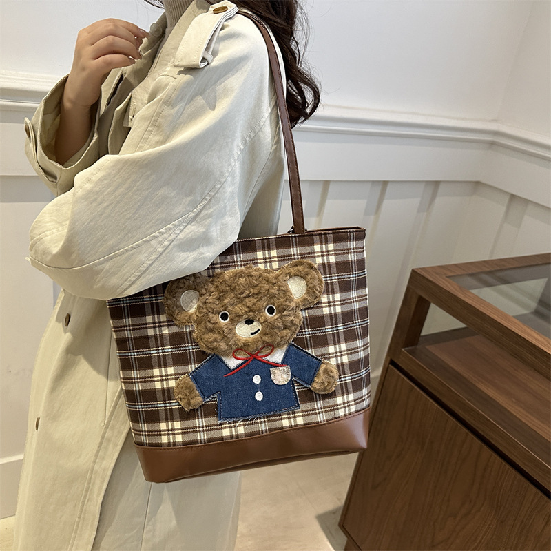 Gran capacidad de alta sensación de bolso de mujer 2024, nuevo bolso de tela de tela, mochila de moda