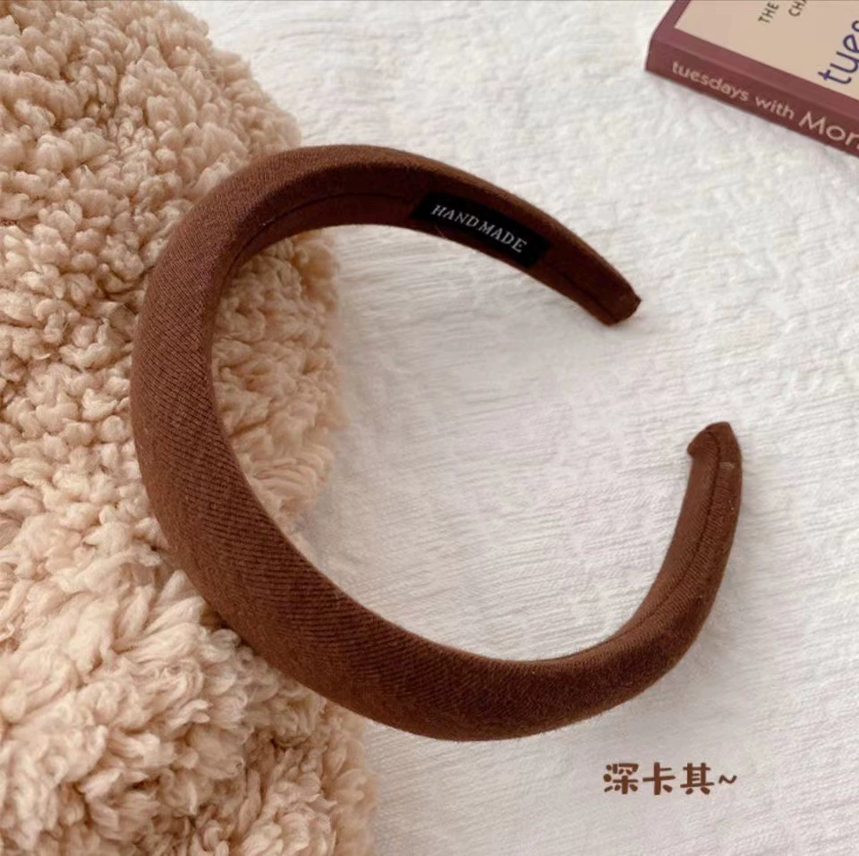 Уплотненная повязка на голову (в стиле Chanel) — фуксиевый бархат и варианты в клетку, аксессуар для душа с мягким шампунем