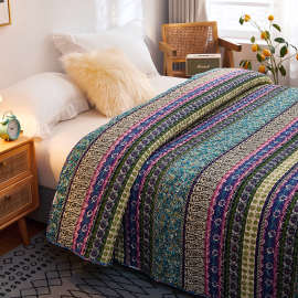 波西米亚床盖水洗被床单单件冬季被单夹棉绗缝四季被沙发大炕铺垫