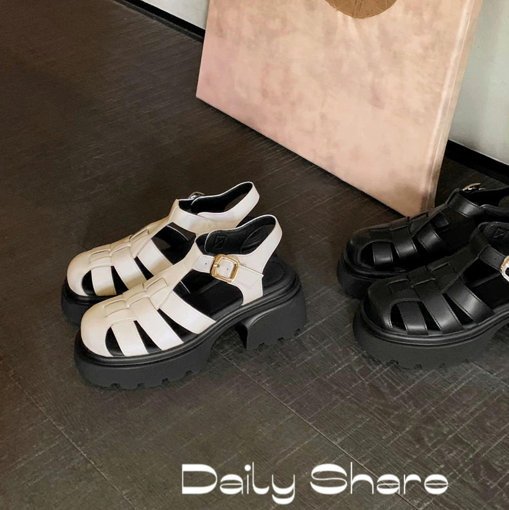 Версия из овчины ~ плетеные римские сандалии на толстом каблуке для женщин, летние сандалии из натуральной кожи на толстой подошве, босоножки на высоком каблуке на платформе