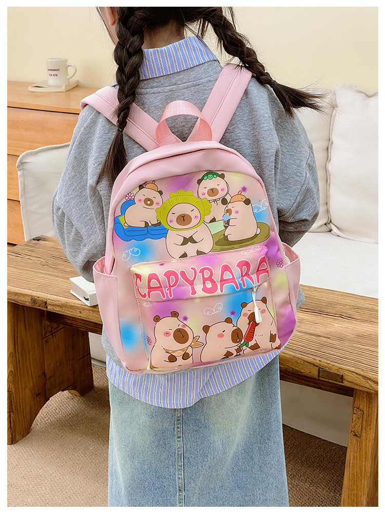Fashionable kindergarten cute cartoon backpack, Kapibala popular small schoolbag new style, 3-6 years old children's shoulder trend undefined