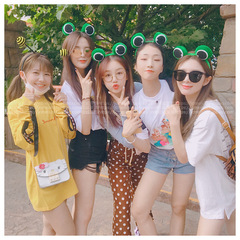 Creative 101 Same Style Frog Hairpin Cute and Adorable Korean Adult Headband Girl Hair Accessories Frog Eye Headband