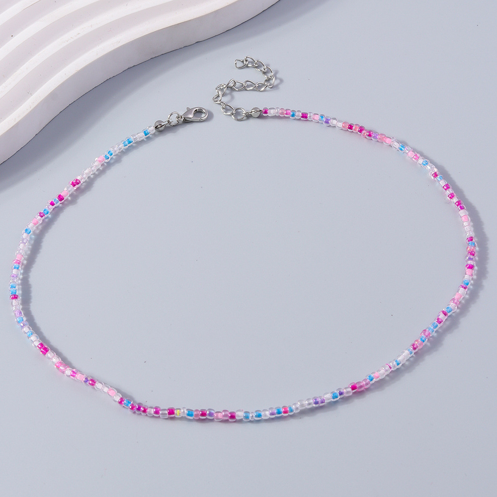 10g Weight Necklace Classification Resin Chain Material Beaded Chain Chain Type 1 Piece Quantity Holiday, Daily Occasion Plastic, Resin Material Round Pattern Spring&Summer Season Women's Gender Sweet Style Sweet Round Plastic Resin Beaded Chain Beaded Necklaces Wholesale 12