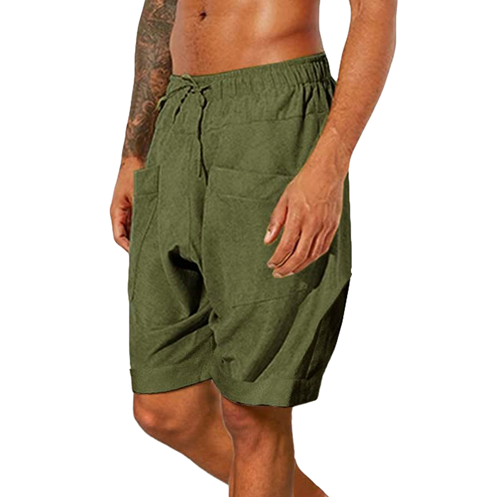 Abbigliamento da uomo Pantaloncini Pantaloni Casual Allentato Elastico in vita con coulisse Palestra Sport Cotone Bohemien con tasche_voghion.com