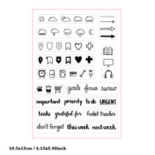 透明硅胶印章  手账印章  成品印章 T2149 日常常用图标 气候 天