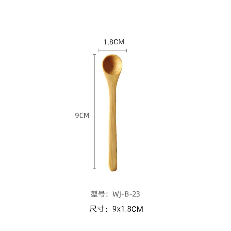 和風木製スプーン カスタムロゴ入り ミニ木製スプーン 無塗装 環境に優しい竹製スプーン 小さな薬用スプーン ハチミツスプーン 調味料スプーン 卸売|undefined