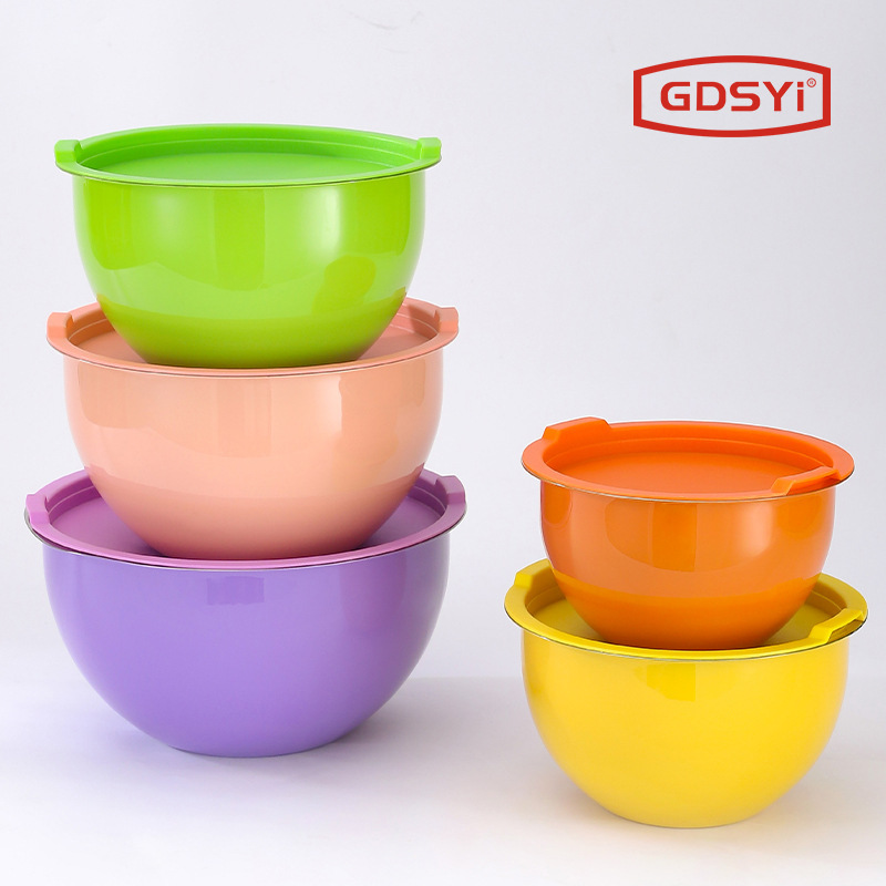 Stainless Steel Bowl Tableware Household Egg Beating Bowl Instant Noodle Soup Bowl with Lid Deep Large Bowl Salad Bowl Ceramic Bowl Set