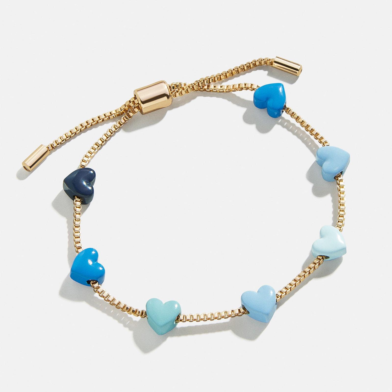 Pulsera corazón gradiente para mujer chapada en oro moda_voghion.com