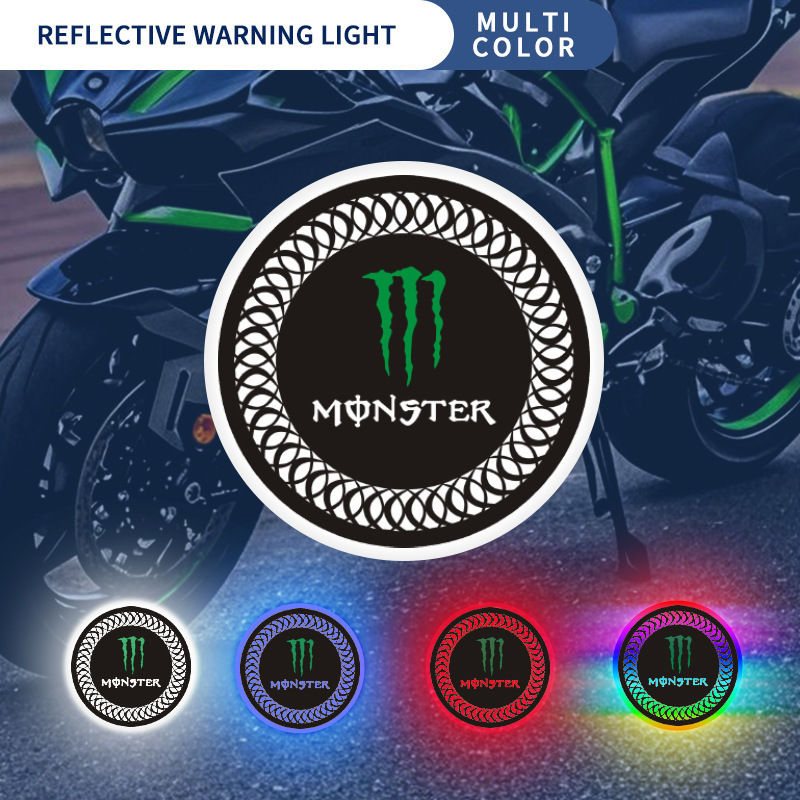 国境を越えた新しいオートバイの 3 色の反射ラウンドリフレクター電気自動車 LED デイタイムステアリング警告灯の改造|undefined