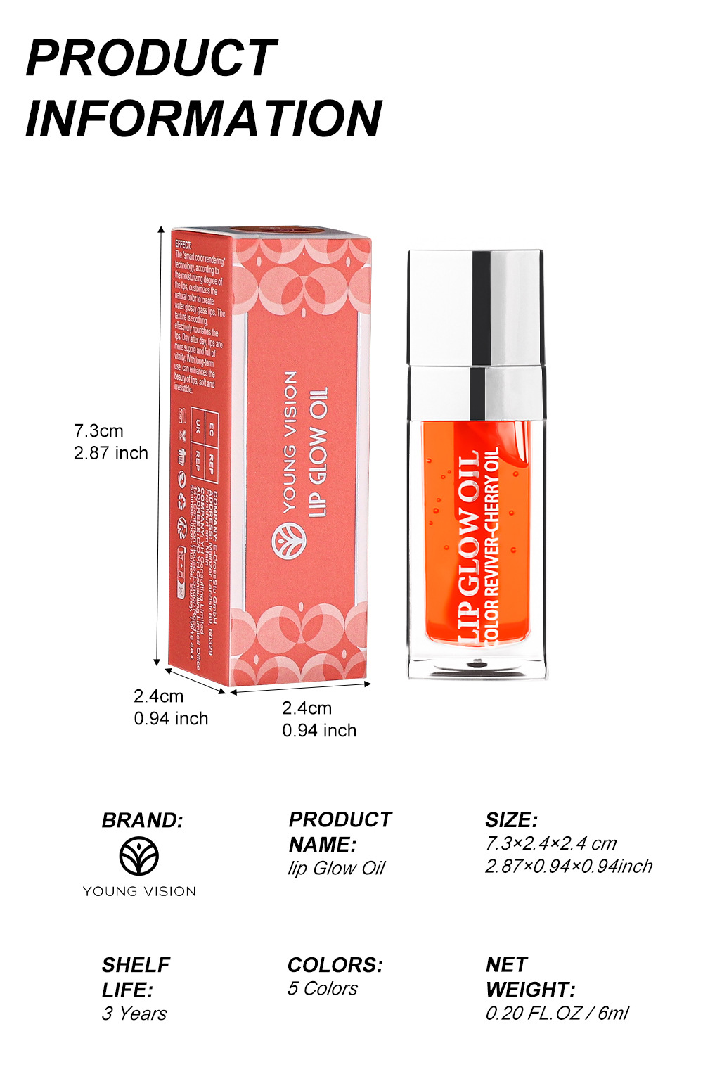 YOUNG VISION Lip Oil is available in 5 colors: Dudu Lip Gloss, Water Mist Lip Lotion and Lip Moisturizer undefined