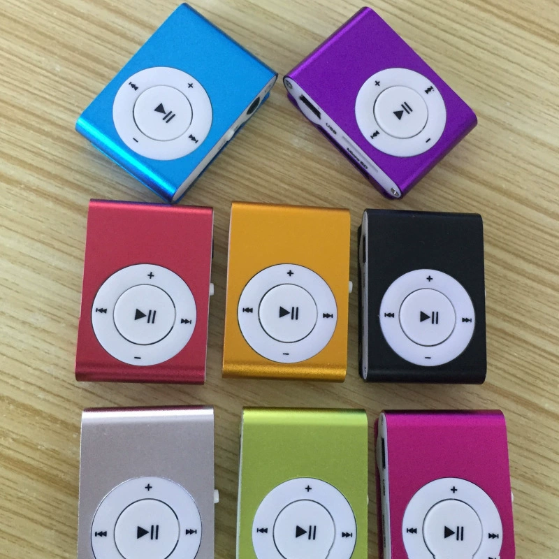 Портативный MP3-плеер, металлический корпус, клипса, поддержка TF-карты, аккумулятор 3.7V