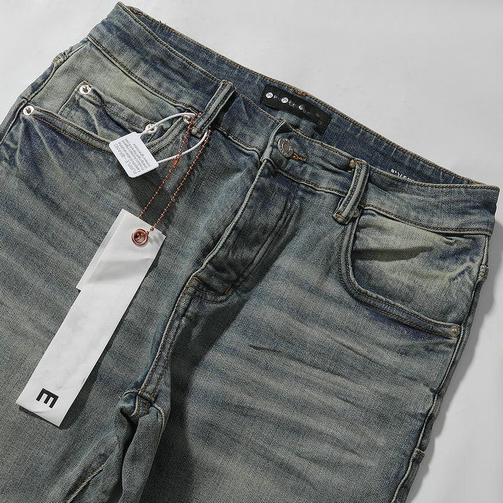 Jeans purp para hombres a principios de otoño nueva tendencia de comercio exterior transfronterizo Harley Mechanical Pequeño Jeans Purp *