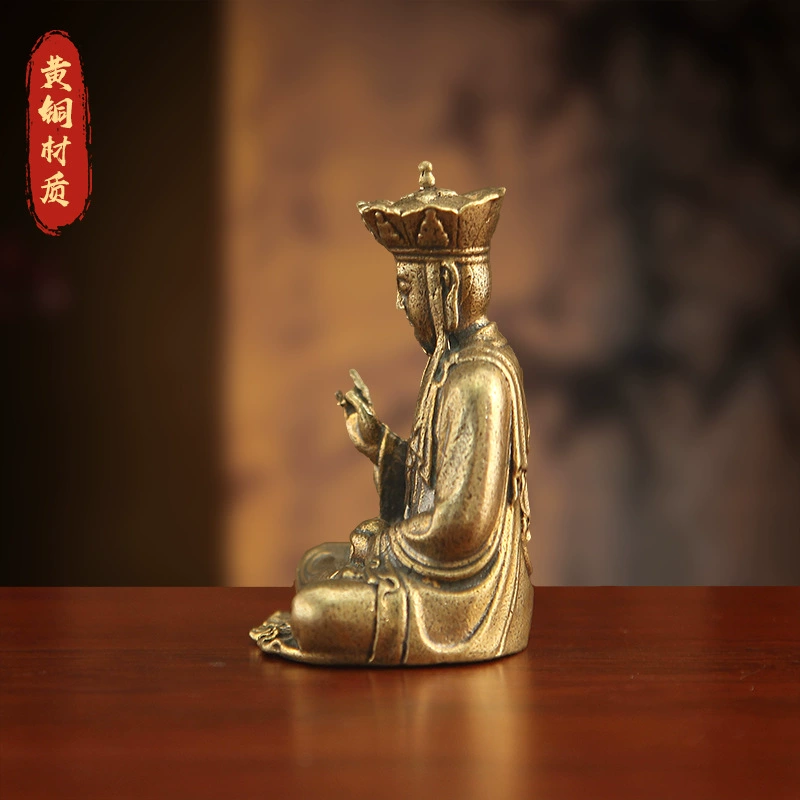 Статуя бодхисаттвы Кsitigarbha из латуни, ретро настольный декор для дома и поклонения