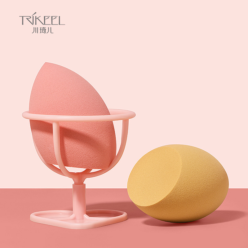 Sichuan Qier oblique cut beauty egg do not eat powder wet and dry dual-use foundation liquid special sponge makeup egg powder makeup puff