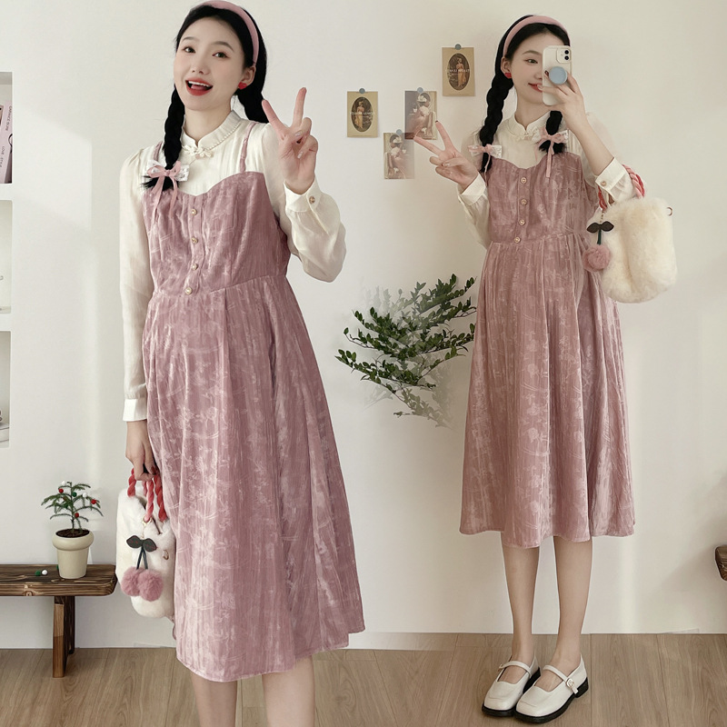 Cute design cheongsam for pregnant, fashionable dress, USA, high-quality style