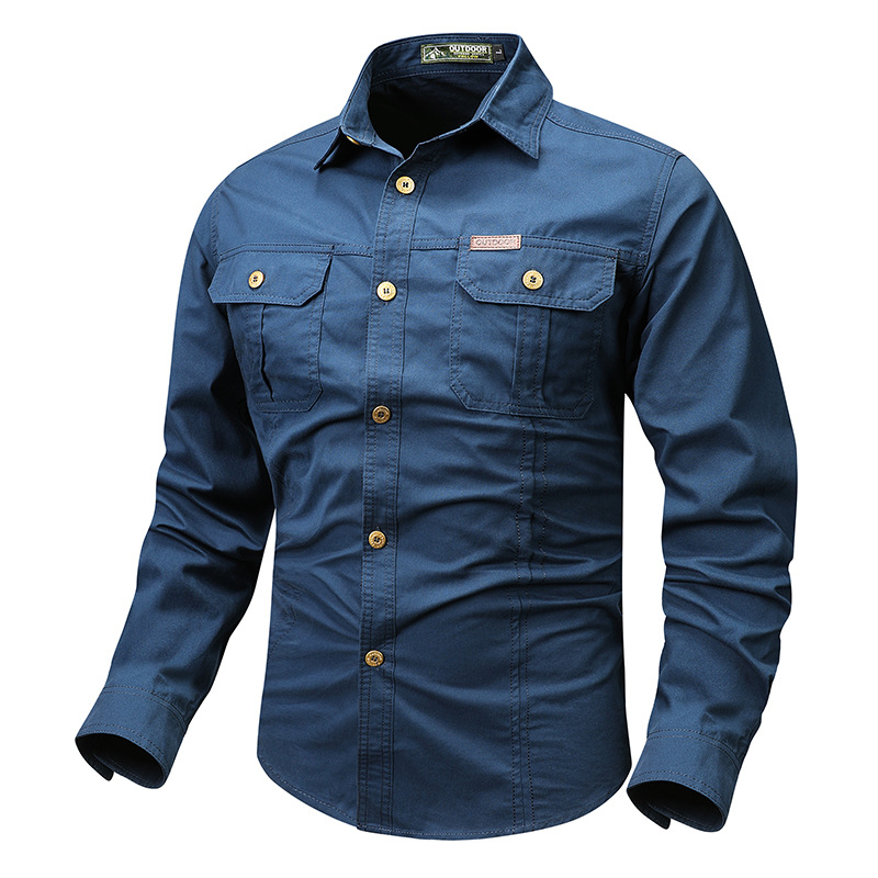 Camisas militares de verano transfronterizas grandes camisas de manga corta camisas de trabajo de hombre camisas sueltas al aire libre camisas sueltas de hombre al aire libre