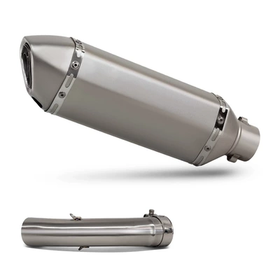 Motorcycle exhaust pipe, Rc390 390Adv Husqvarna 401 - middle-section-small-hexagonal-titanium-color