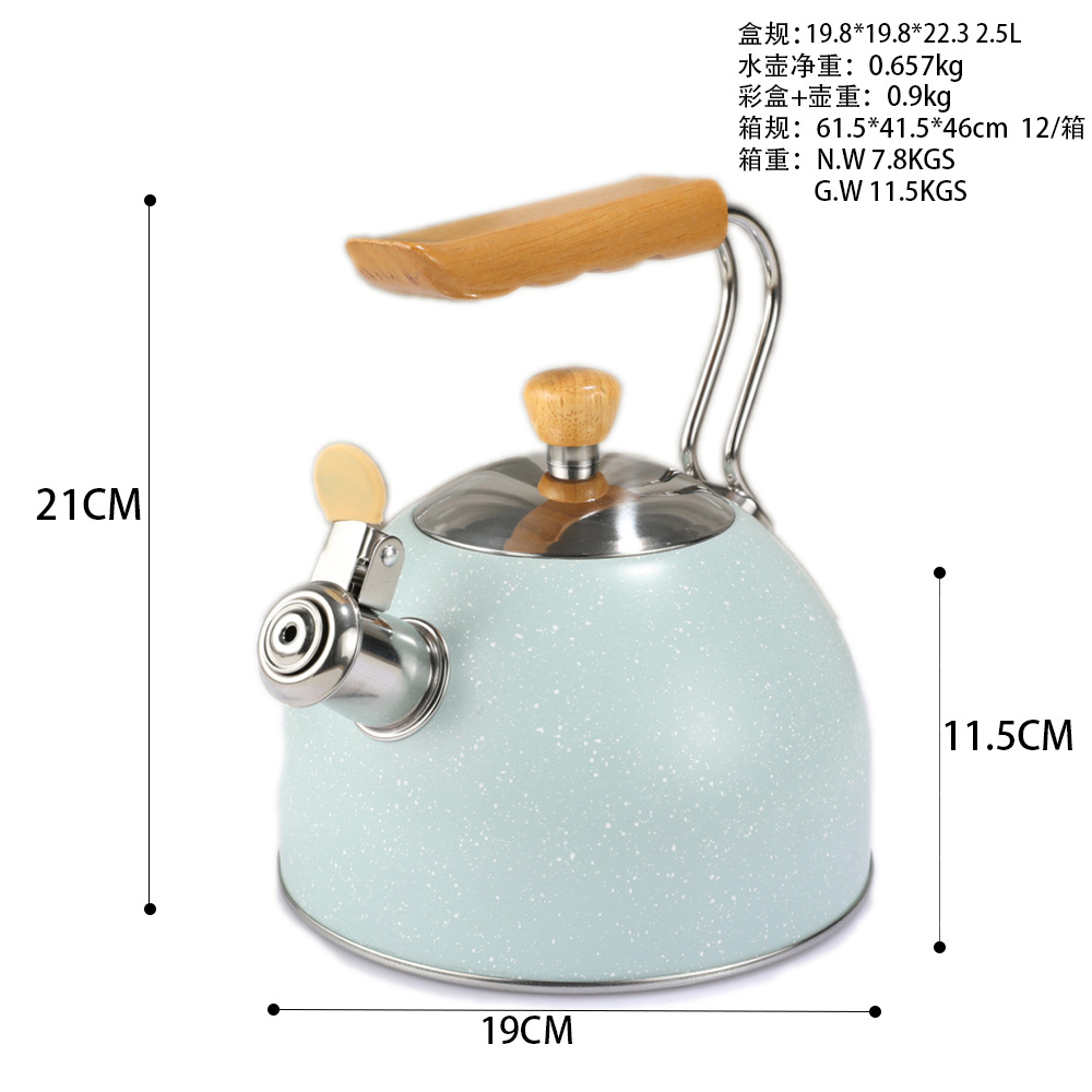 国境を越えたステンレス製ケトル卸売、高級感のある笛吹きケトル、家庭用笛吹きケトル、ホイッスルケトル