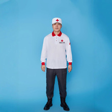 中国红十字会救援队短袖夏季应急救援T恤卫生志愿者标志服装工装