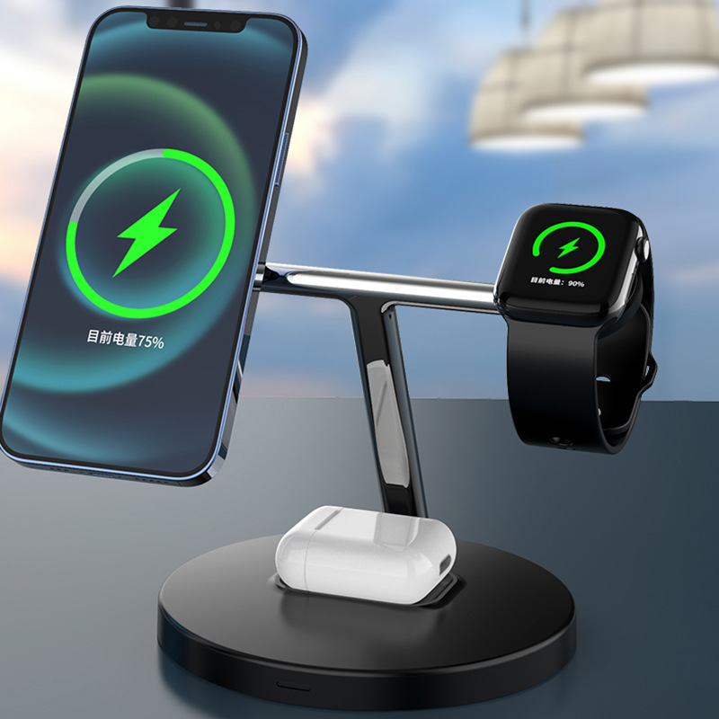 Multi-functional three-in-one wireless charger for Apple mobile phone watch headset wireless charger 15W wireless fast charger
