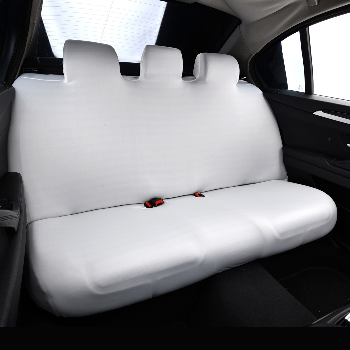 Elastic car cooling rear seat cushion cover, ice silk backrest seat cushion integrated seat protector, universal fit